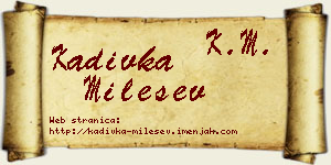 Kadivka Milešev vizit kartica